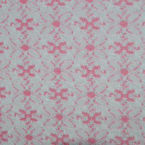 Vintage Fabric - 7' 8" x 4' 10" - Pink and White